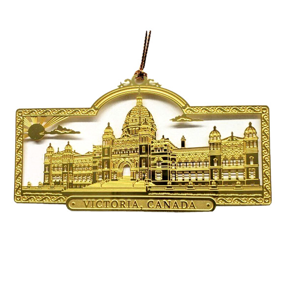 Canada Ornament Brass Victoria Parliament Bldg British Columbia - Picture 7 of 7
